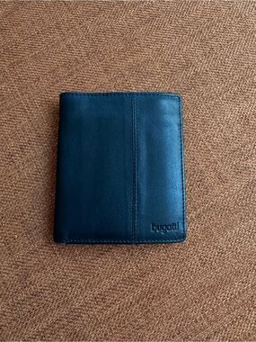 Bugatti Black Leather Passport Wallet